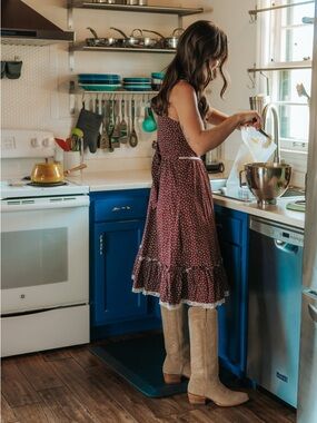 GUNNE SAX << Vintage 1970s Floral Lace Prairie Dress 70s boho dress
